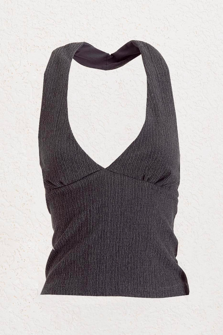 BSL Women Textured Halter Neck Top - Ashton
