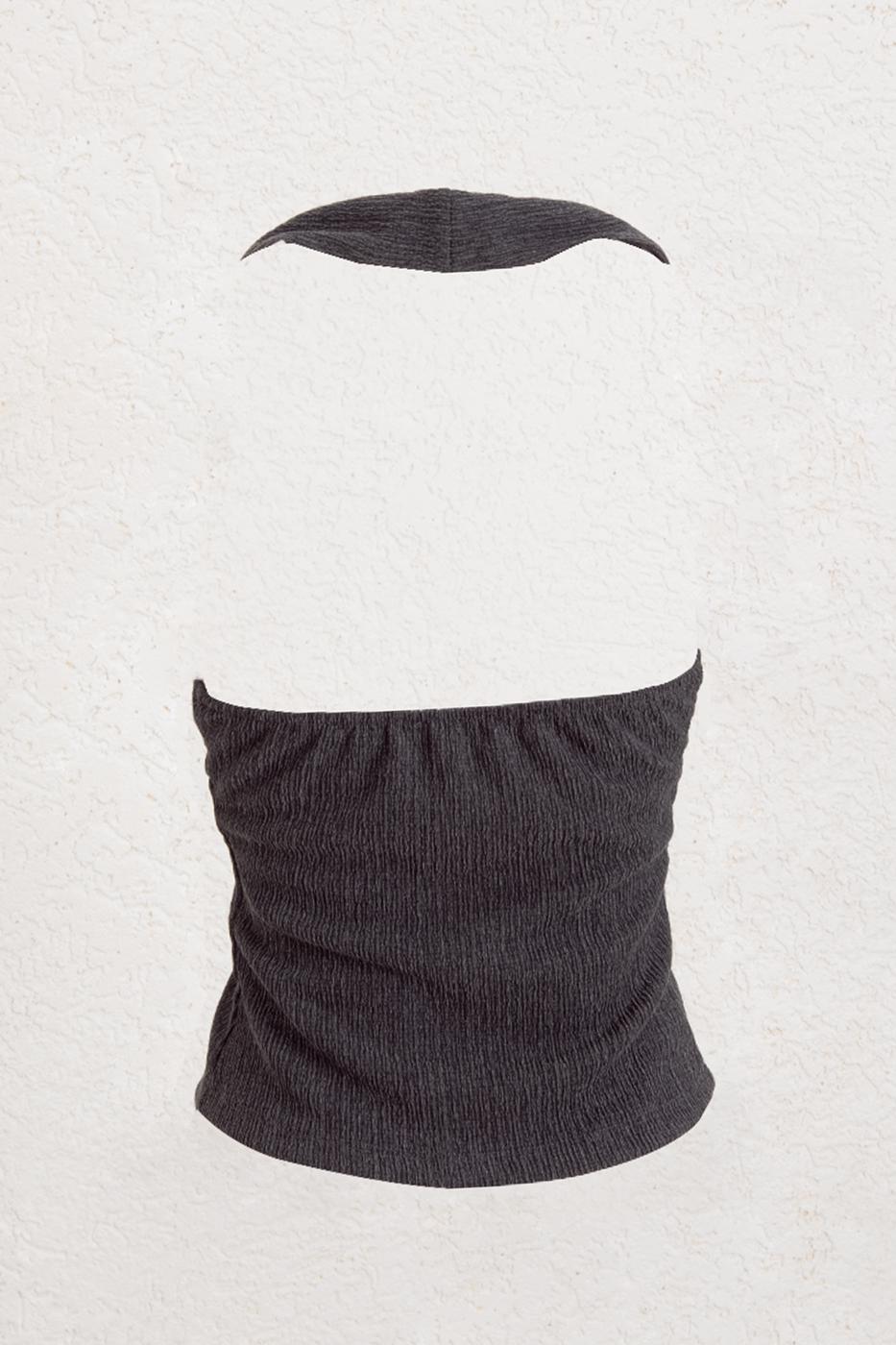 BSL Women Textured Halter Neck Top - Ashton