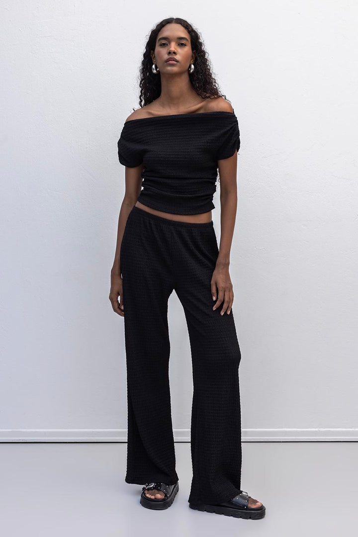 BSL Women Textured Trousers - Lochau