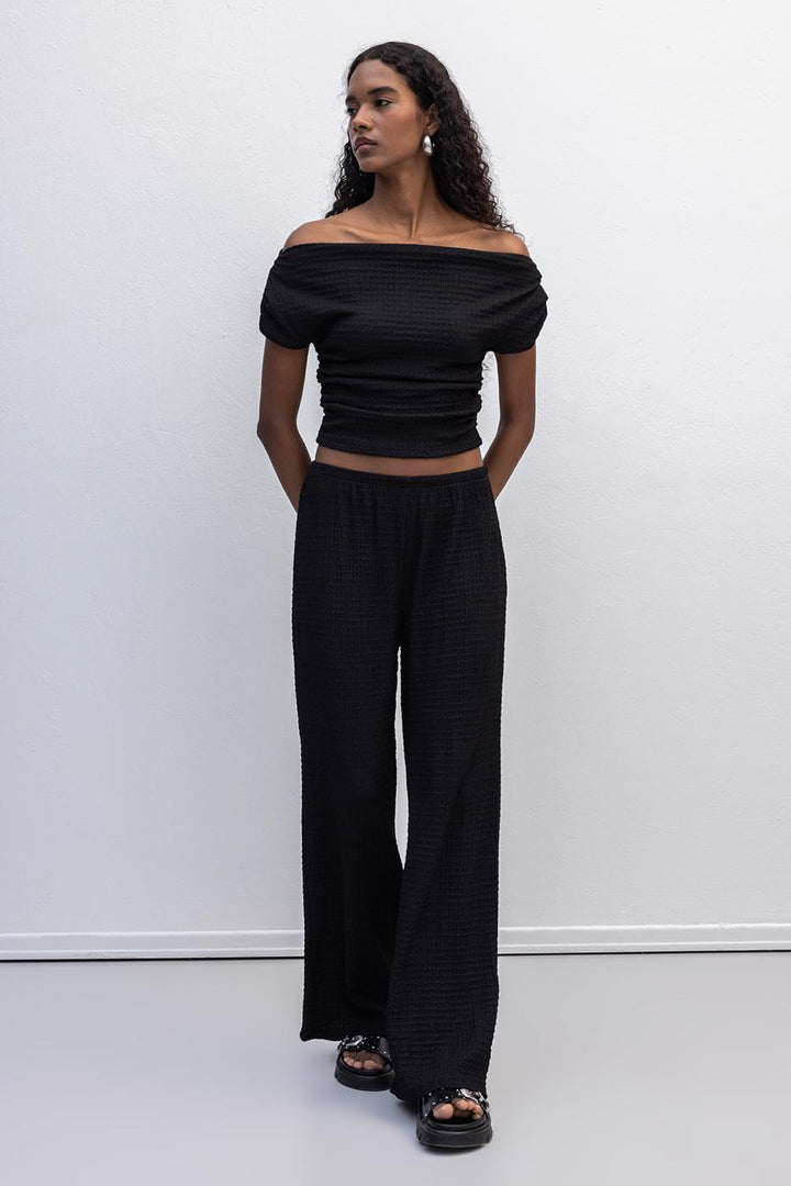 BSL Women Textured Trousers - Lochau