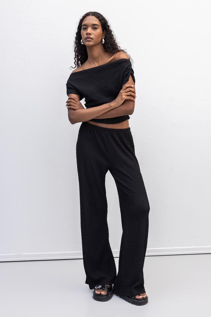 BSL Women Textured Trousers - Lochau