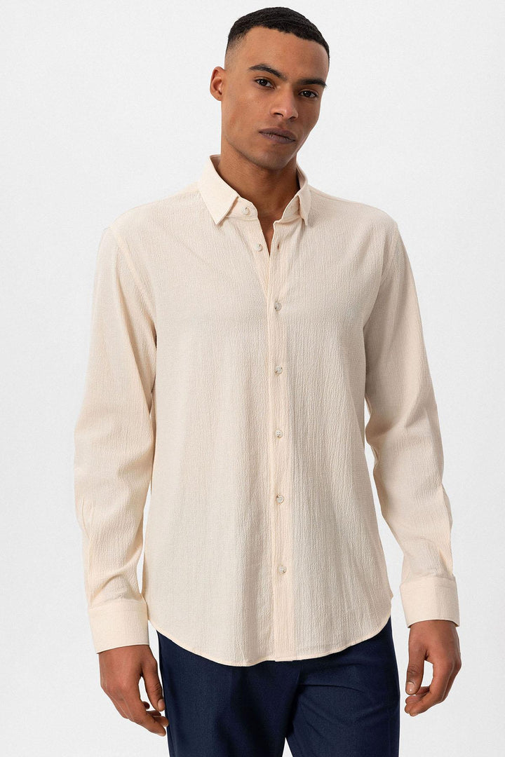 ANT Textured Regular Fit Men's Shirt - Puerto Real