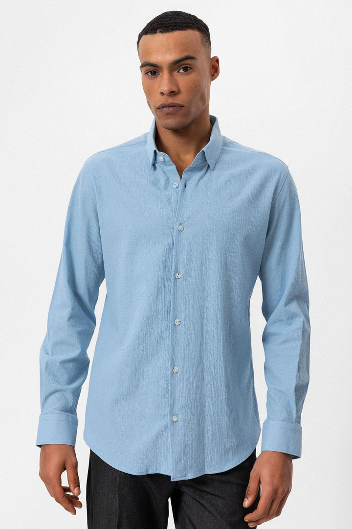 ANT Textured Regular Fit Men's Shirt - Terracina