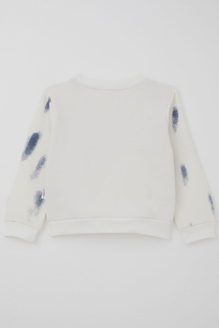 BRE Donino Erkek Çocuk Eşofman Takımı Püskürtme Boya Desenli Cep Detaylı 2-5 Yaş, Ekru - Spring Valley