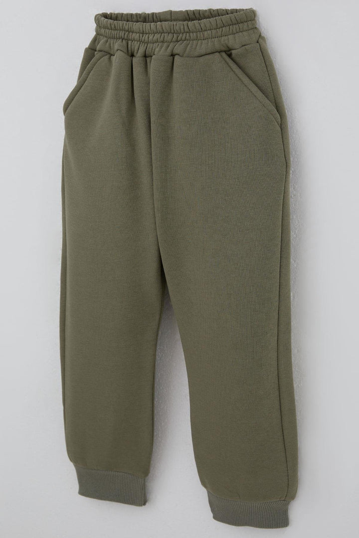 BRE Donino Erkek Çocuk Eşofman Takımı Sevimli Ayıcık Baskılı 2-5 Yaş, Ekru - Genoa