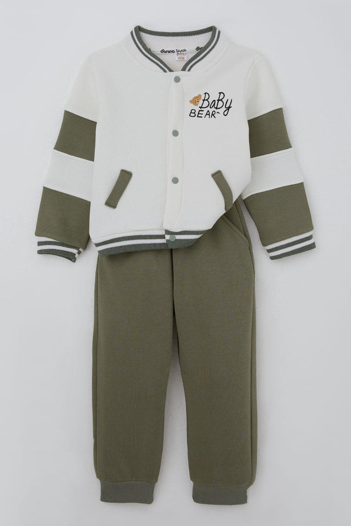 BRE Donino Boys' Tracksuit Cute Bear Printed 2-5 Years, Ecru - Sesto San Giovanni