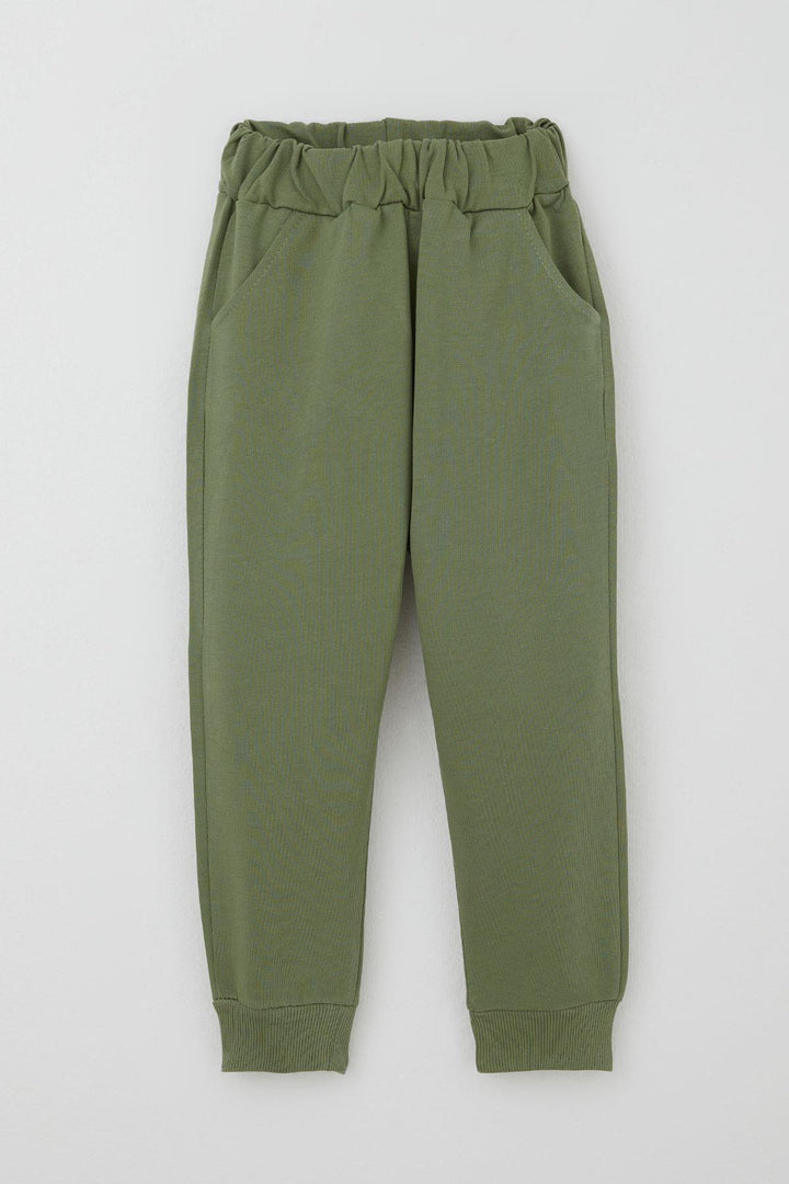 BRE Donino Boys' Tracksuit Set Printed with Summer Micro Vest 2-5 Years, Khaki Green - Ixtlahuaca