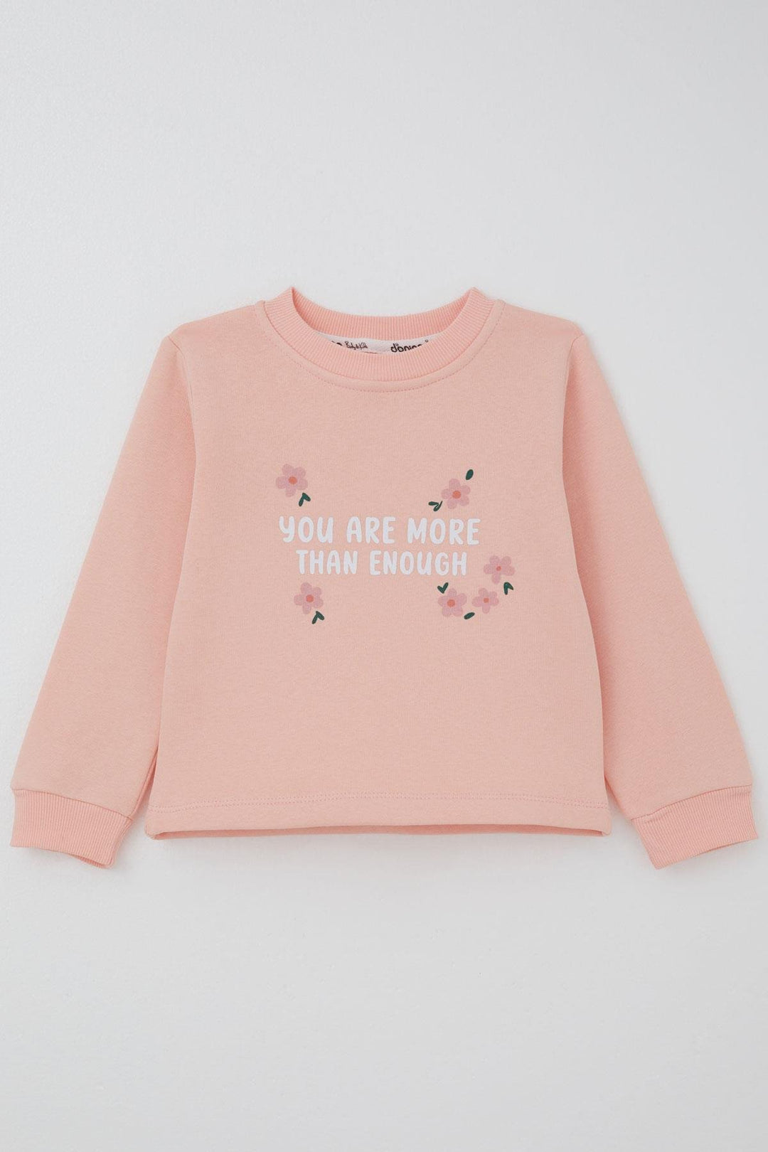 BRE Donino Girl's Tracksuit Set with Flower Patterned Vest, 2-5 Years, Pink - Chaniá