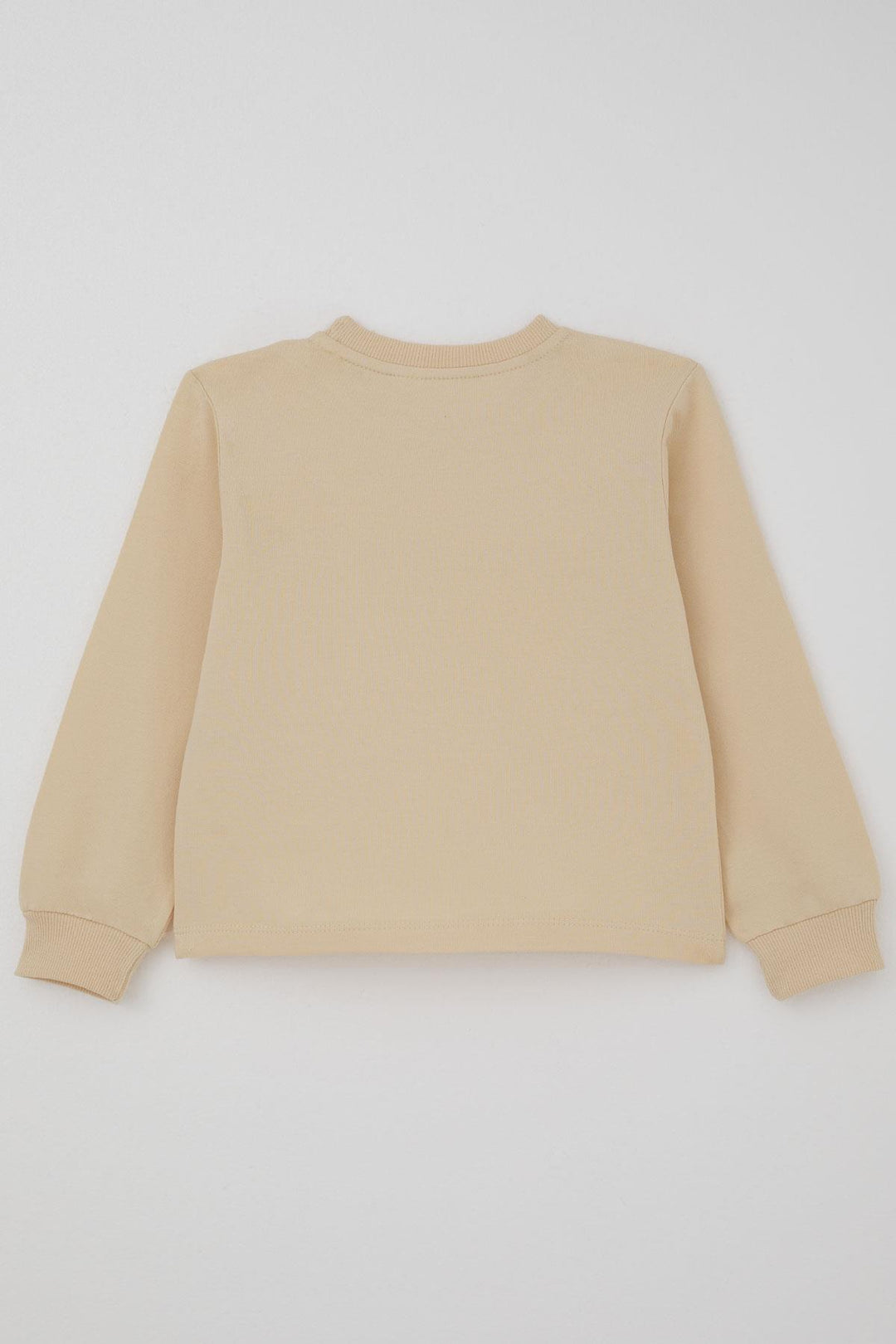 BRE Donino Girl's Tracksuit Set with Flower Print Quilted Micro Vest, 2-5 Years, Cream - Puerto Vallarta