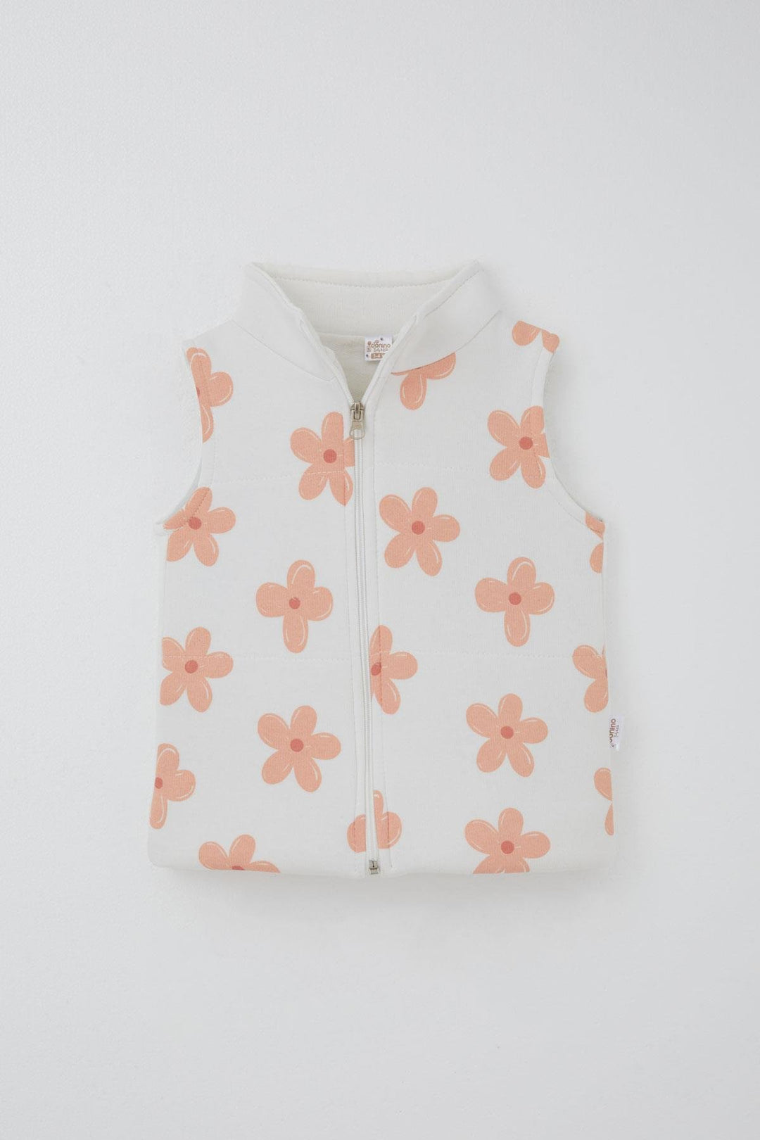 BRE Donino Girl's Tracksuit Set with Flower Patterned Vest, 2-5 Years, Pink - Chaniá