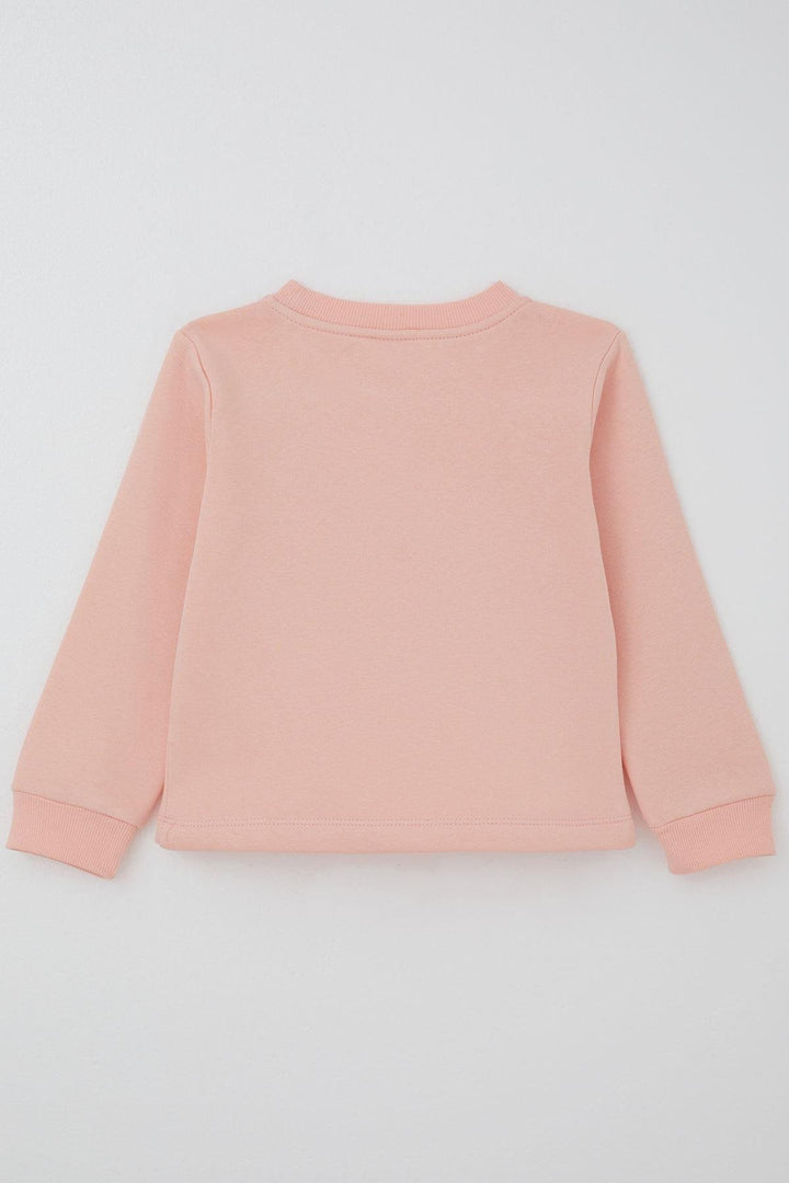 BRE Donino Girl's Tracksuit Set with Flower Patterned Vest, 2-5 Years, Pink - Chaniá