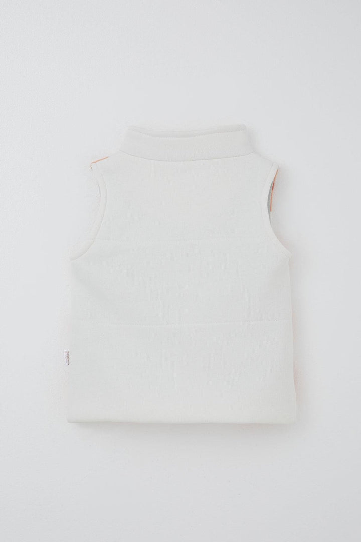 BRE Donino Girl's Tracksuit Set with Flower Patterned Vest, 2-5 Years, Pink - Chaniá