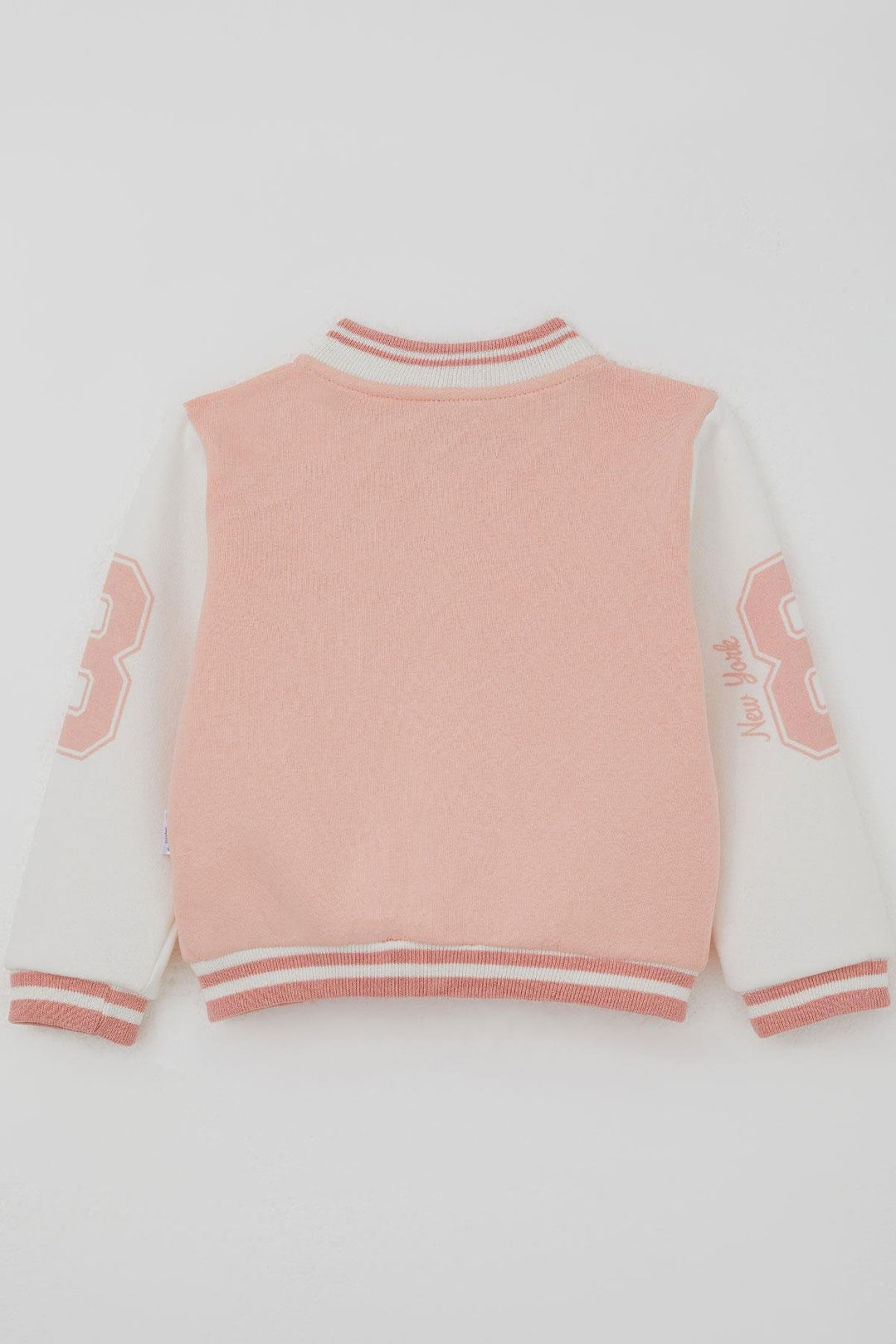 BRE Donino Girl's Tracksuit with Printed Text Snap Fastener 2-5 Years, Salmon - Methuen Town