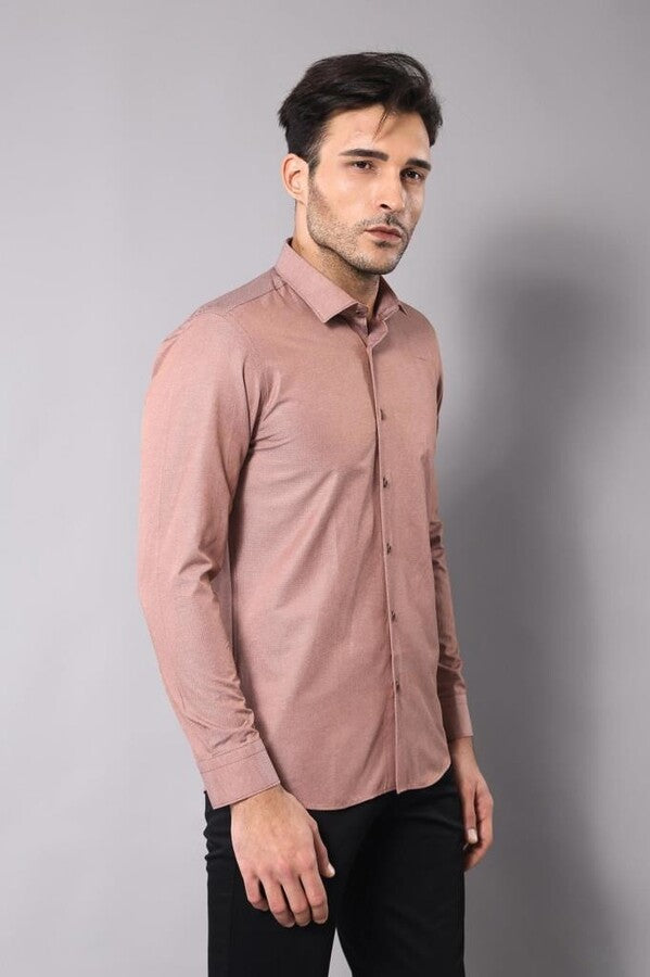 WSS Dot Patterned Brown Shirt   - Wylie