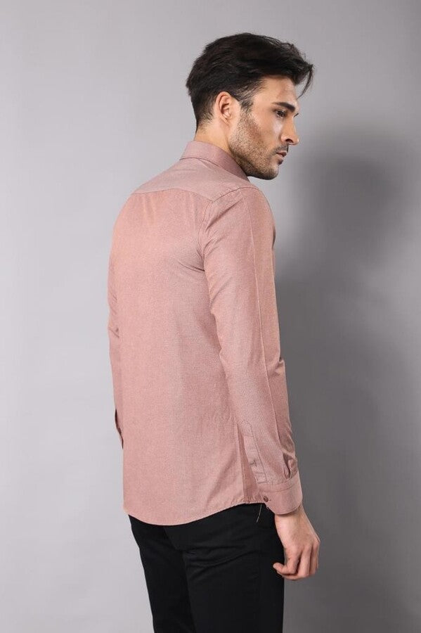 WSS Dot Patterned Brown Shirt   - Wylie