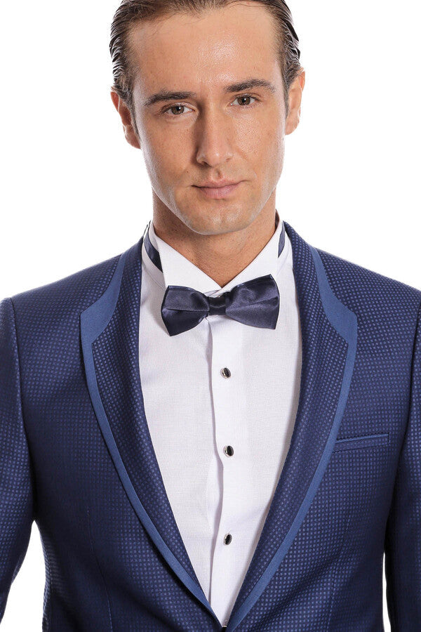 WSS Dot Patterned Dark Blue Tuxedo  - Roermond