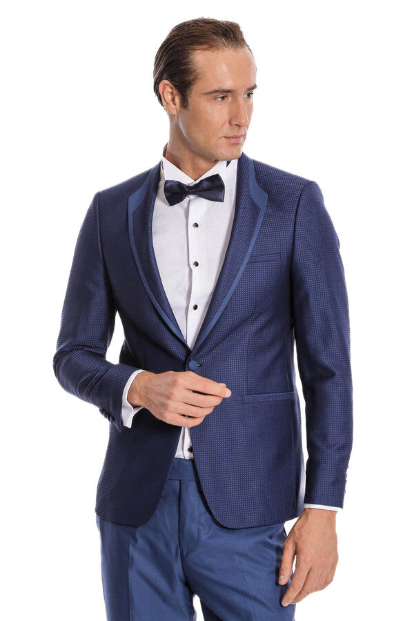 WSS Dot Patterned Dark Blue Tuxedo  - Teotihuacan