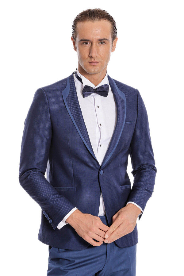 WSS Dot Patterned Dark Blue Tuxedo  - Roermond