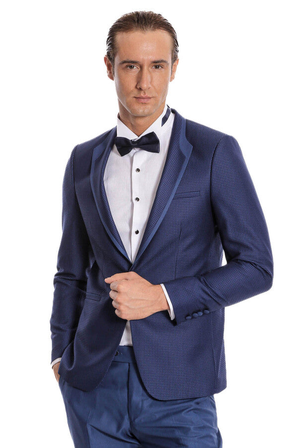 WSS Dot Patterned Dark Blue Tuxedo  - Roermond