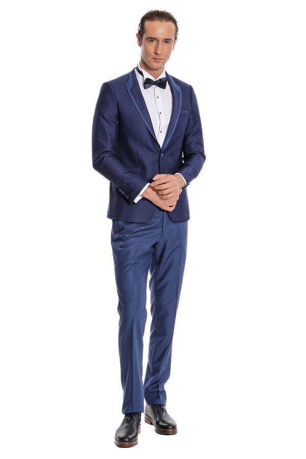 WSS Dot Patterned Dark Blue Tuxedo  - Roermond