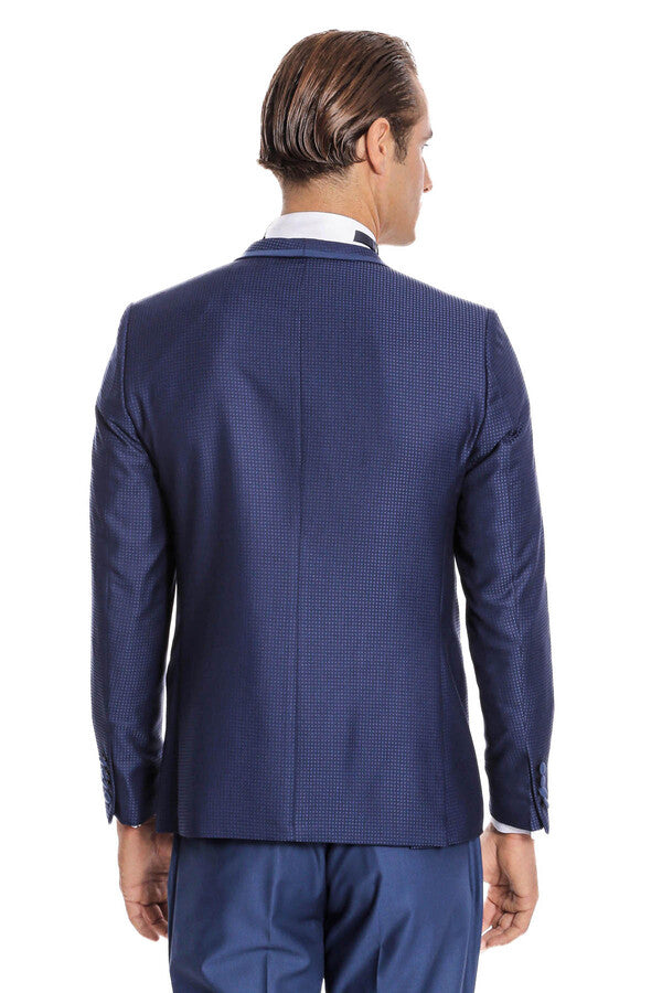 WSS Dot Patterned Dark Blue Tuxedo  - Roermond
