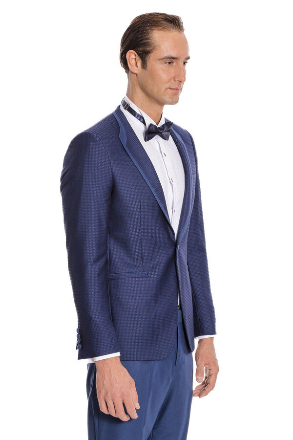 WSS Dot Patterned Dark Blue Tuxedo  - Teotihuacan