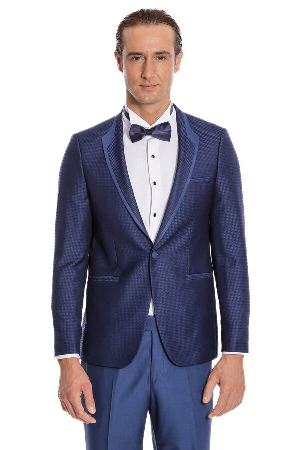 WSS Dot Patterned Dark Blue Tuxedo  - Roermond