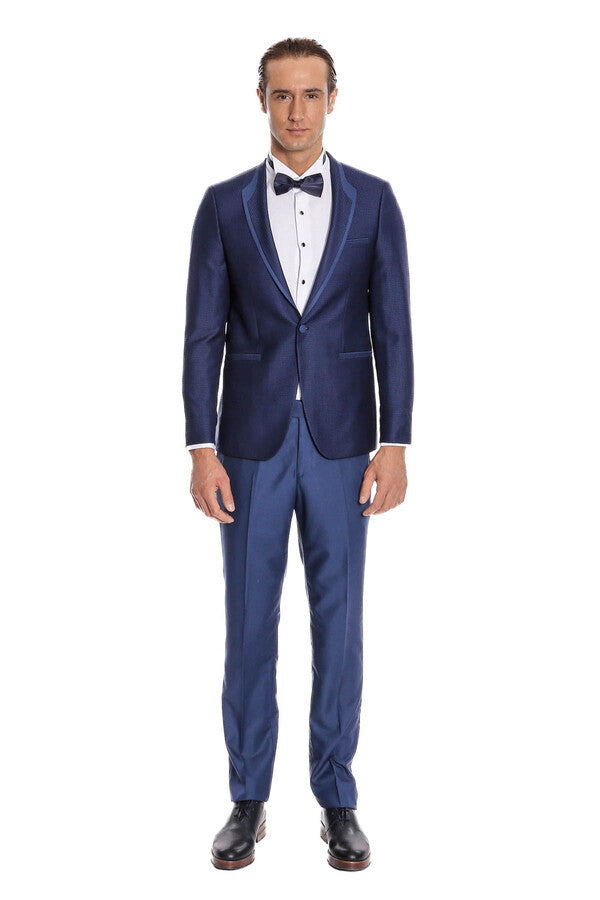 WSS Dot Patterned Dark Blue Tuxedo  - Roermond