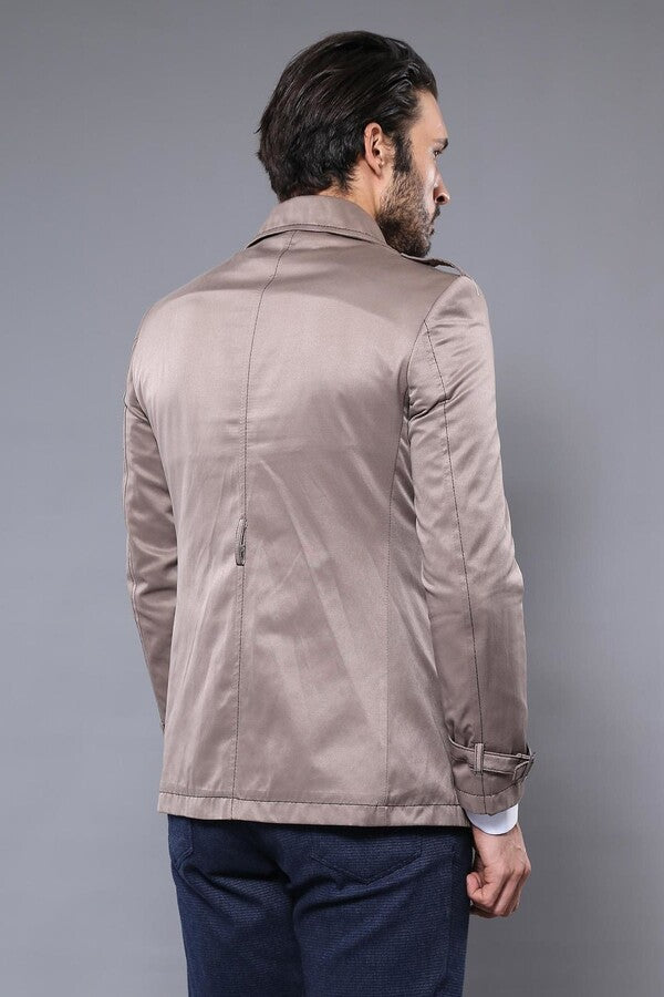 WSS Double Breasted Beige Men Trenchcoat  - Sagunto