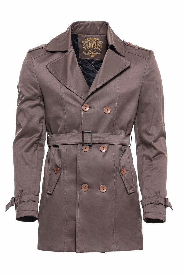 WSS Double Breasted Beige Men Trenchcoat  - Sagunto