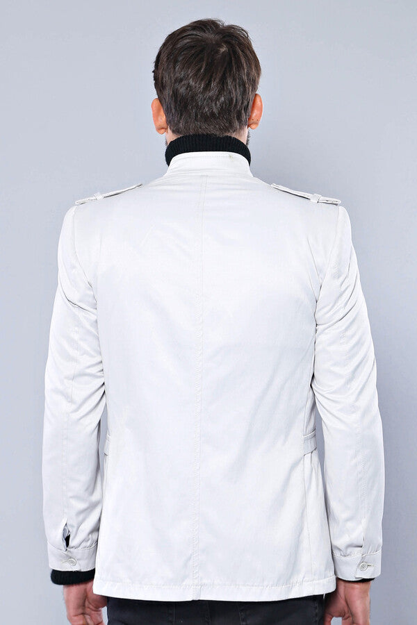 WSS Double Breasted Cream Trench Coat  - Aprilia
