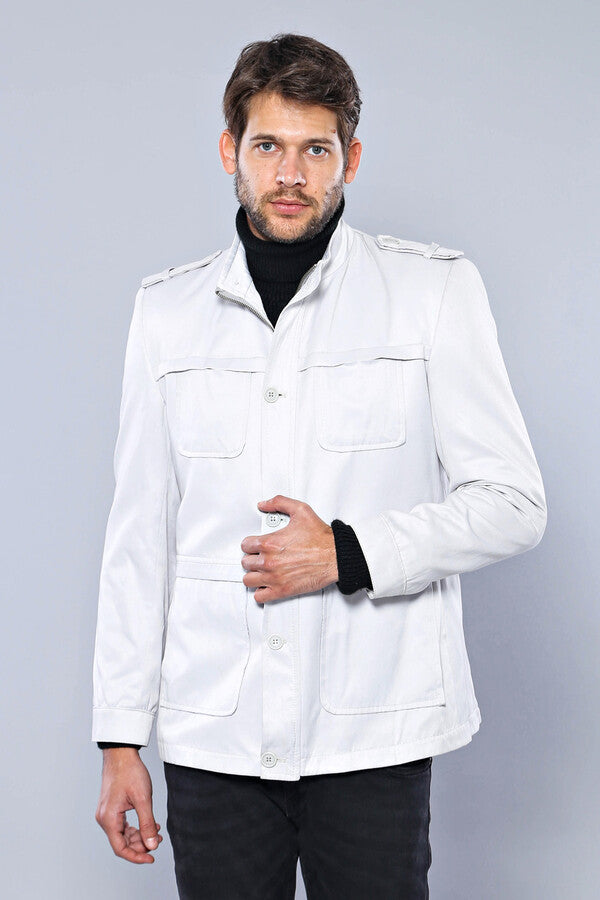 WSS Double Breasted Cream Trench Coat  - Aprilia