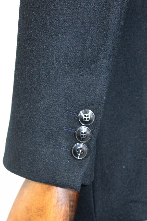 WSS Double Breasted Wide Lapel Cachet Green Men Coat  - Salford