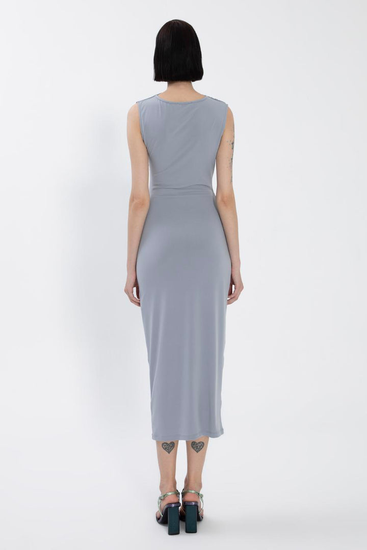 BSL Women Draped Sleeveless Midi Dress - Melbourne