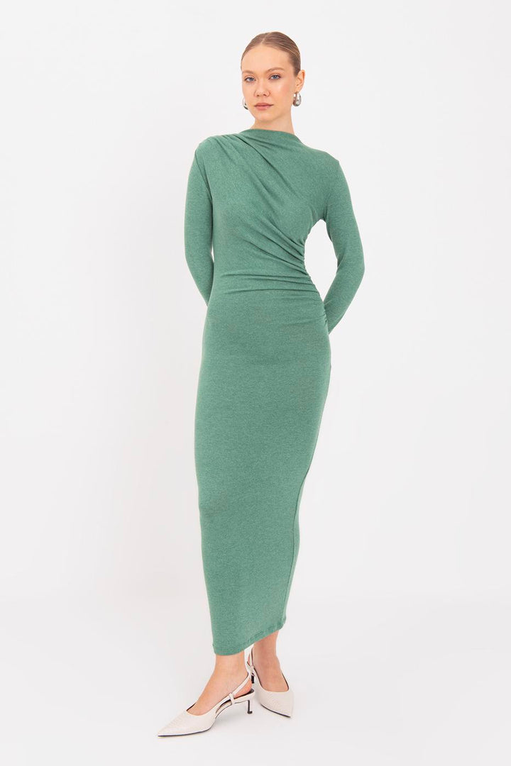 BSL Women Draped Midi Dress - Águilas