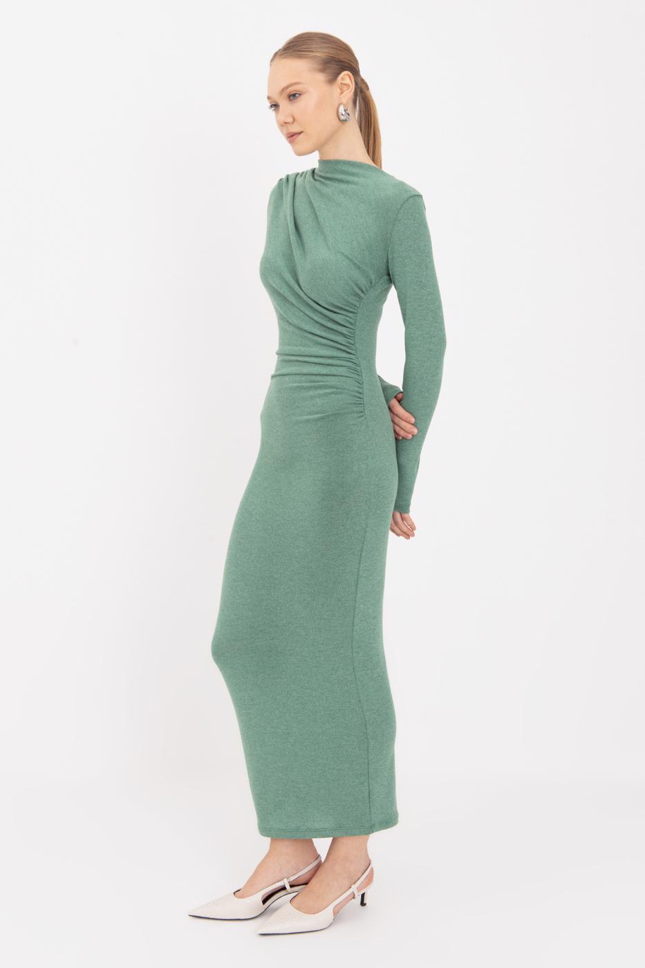 BSL Women Draped Midi Dress - Águilas