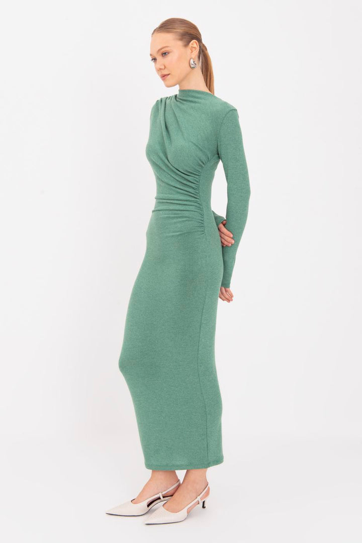 BSL Women Draped Midi Dress - Águilas