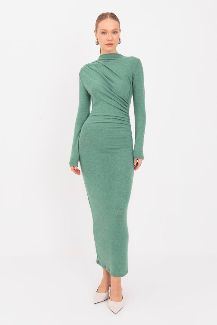 BSL Women Draped Midi Dress - Águilas