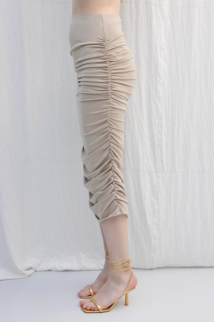 BSL Women Draped Midi Pencil Skirt - Enterprise