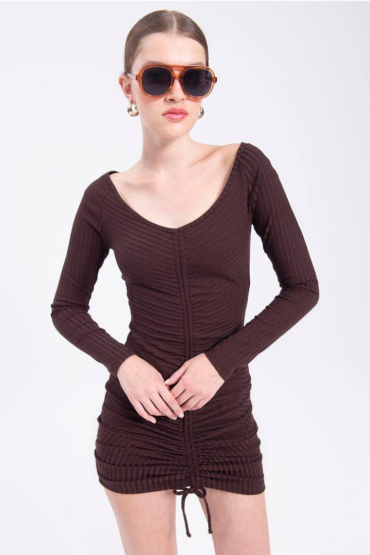 BSL Women Drapped mini dress - Little Elm