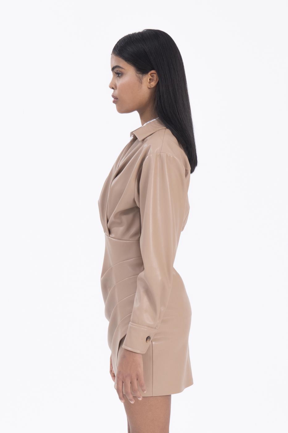 BSL Women Drapped faux leather mini dress - Rosny-sous-Bois