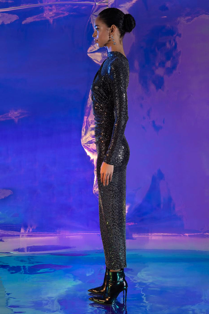 BSL Women Draped Sequined Midi Dress - Huntington Beach