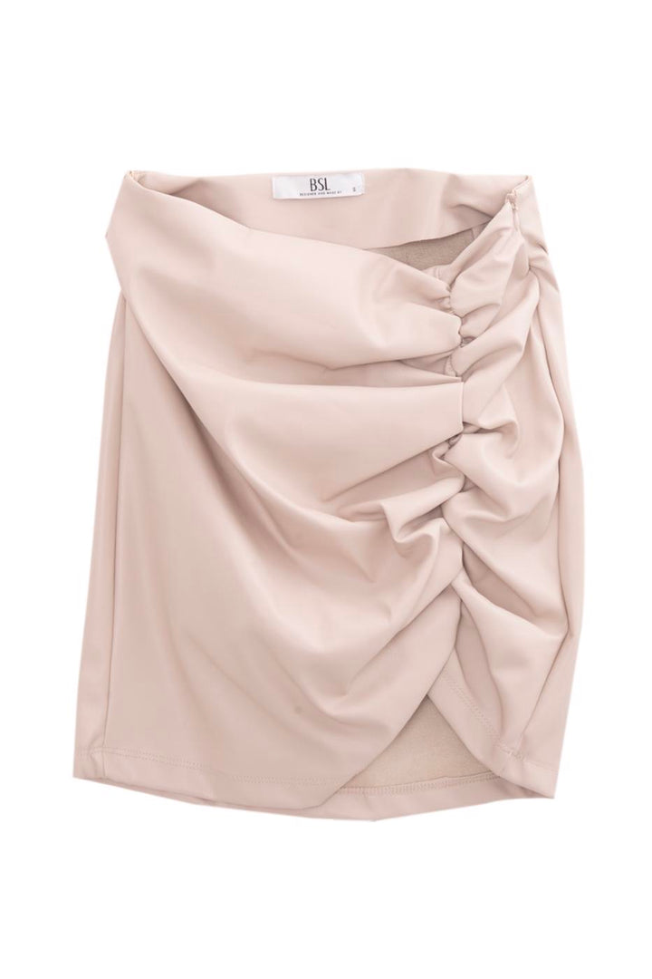 BSL Women Drapped faux leather mini skirt - Loughborough