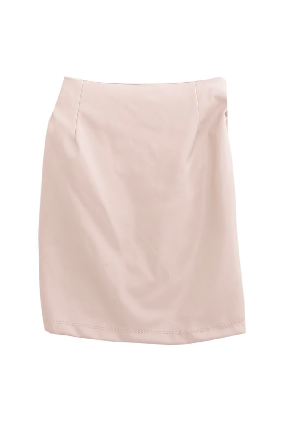 BSL Women Drapped faux leather mini skirt - Loughborough