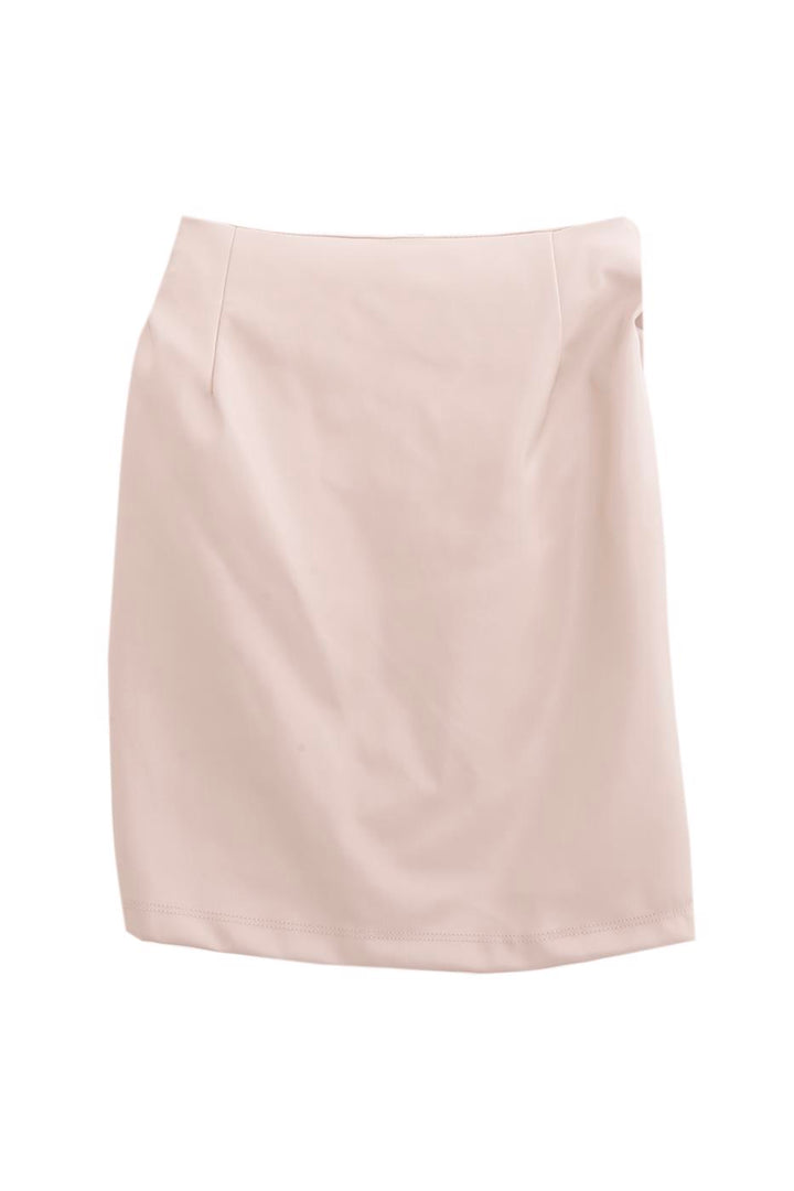 BSL Women Drapped faux leather mini skirt - Loughborough