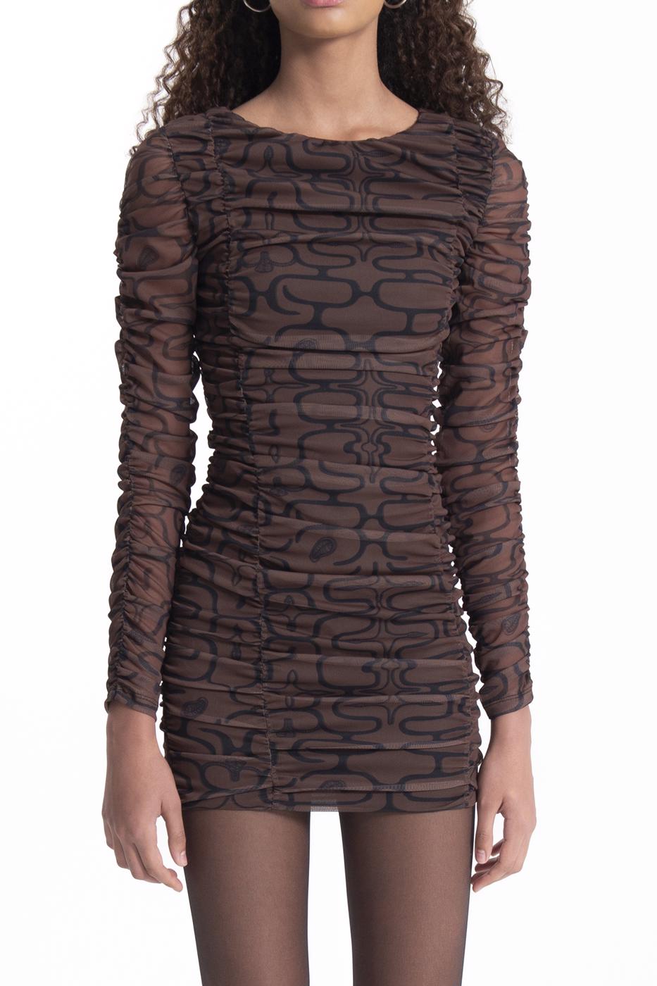BSL Women Drapped tulle detailed mini dress - Goshen