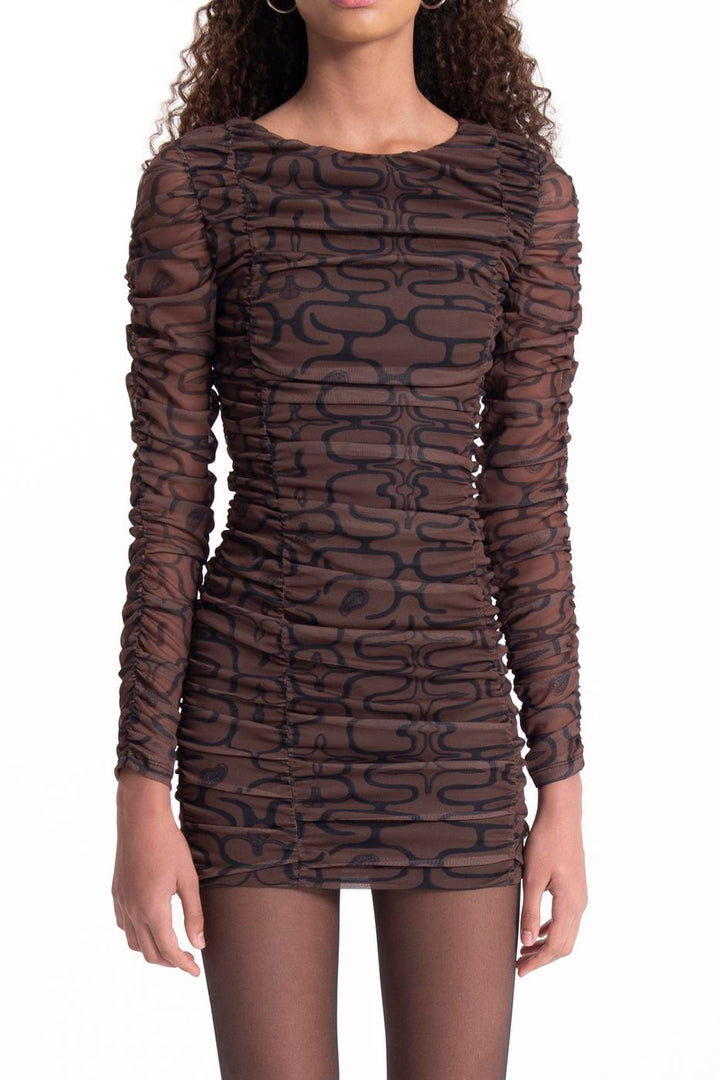 BSL Women Drapped tulle detailed mini dress - Goshen