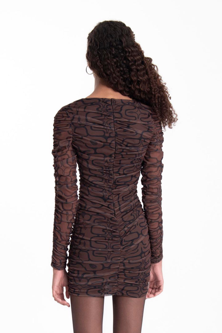 BSL Women Drapped tulle detailed mini dress - Goshen