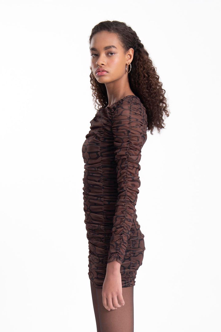 BSL Women Drapped tulle detailed mini dress - Goshen