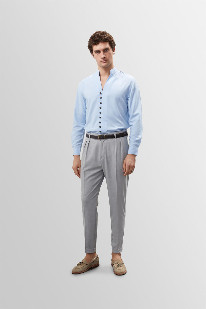 ANT Button Detailed Stand Up Collar Men's Shirt - Neuss